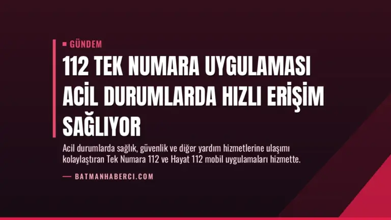 112 Tek Numara Uygulaması Acil Durumlarda Hızlı Erişim Sağlıyor