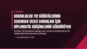 Bakanlıklar TIR Sürücülerinin Schengen Vizesi Sorunları İçin Diplomatik Girişimlerini Sürdürüyor