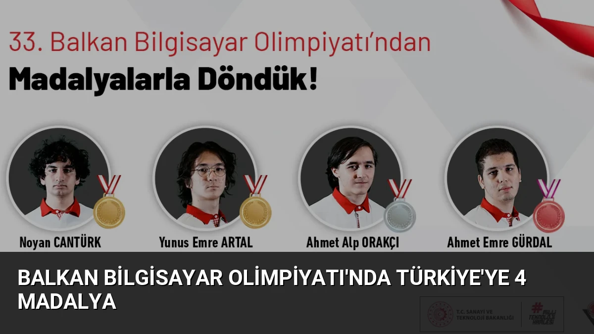 Balkan Bilgisayar Olimpiyatı’nda Türkiye’ye 4 Madalya