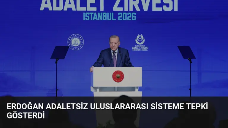 Erdoğan Adaletsiz Uluslararası Sisteme Tepki Gösterdi