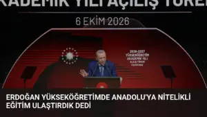 Erdoğan Yükseköğretimde Anadolu’ya Nitelikli Eğitim Ulaştırdık Dedi