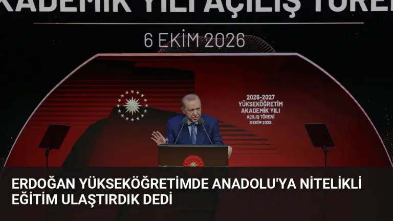 Erdoğan Yükseköğretimde Anadolu’ya Nitelikli Eğitim Ulaştırdık Dedi