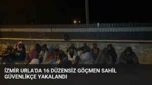 İzmir Urla’da 16 Düzensiz Göçmen Sahil Güvenlikçe Yakalandı