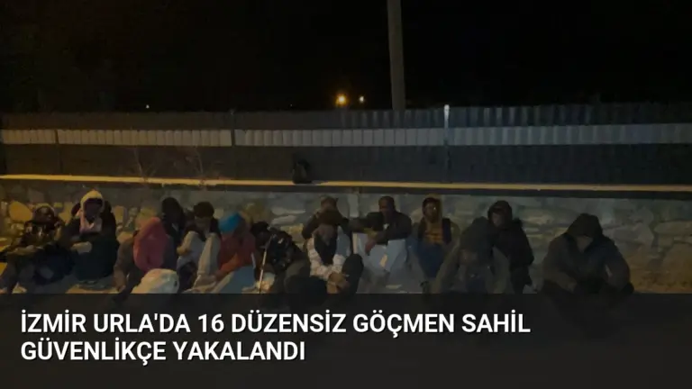 İzmir Urla’da 16 Düzensiz Göçmen Sahil Güvenlikçe Yakalandı