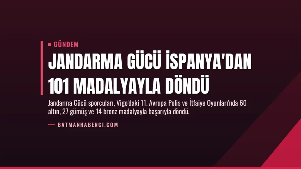 Jandarma Gücü İspanya'dan 101 Madalyayla Döndü