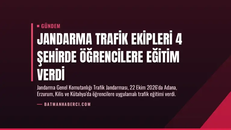 Jandarma Trafik Ekipleri 4 Şehirde Öğrencilere Eğitim Verdi